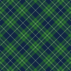 Tartan green and blue seamless pattern.