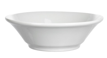 Ceramic white bowl isolated on white background