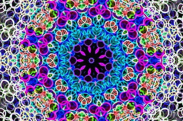 Obraz premium Dreamy style virtual kaleidoscope mandala for graphic resources, texture or background.