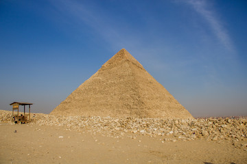 Egyptian pyramids against the sky