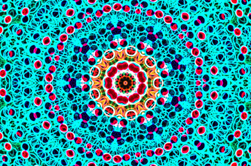 Dreamy style virtual kaleidoscope mandala for graphic resources, texture or background.