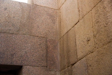 joints of stone blocks in the Egyptian pyramids