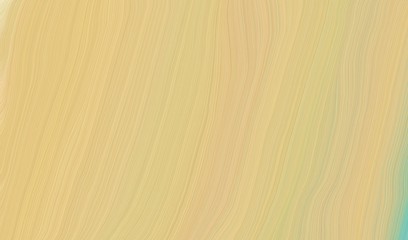 elegant curvy swirl waves background design with burly wood, tan and dark sea green color