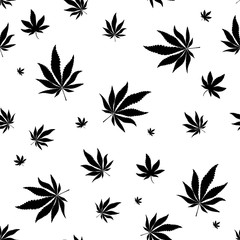 Marijuana, Cannabis icons. Set of medical marijuana icons. Drug consumption.