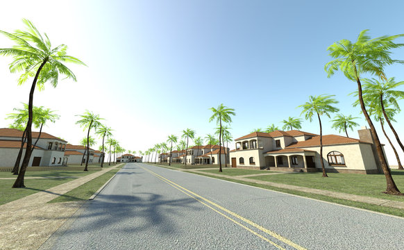 3D Rendering Cottage Houses