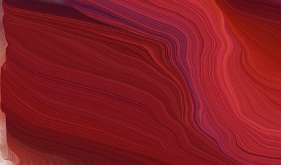 smooth swirl waves background illustration with dark red, moderate red and tan color