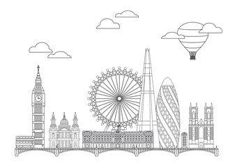 London skyline line art 2 © alinart