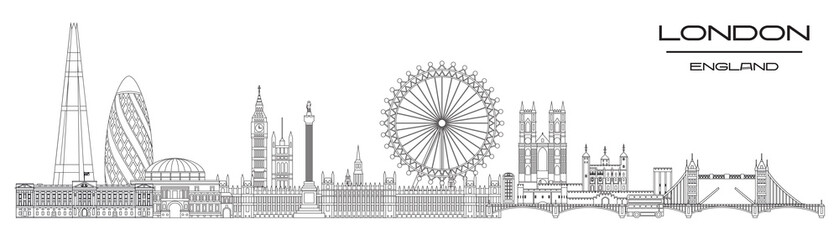 London skyline line art 8 © alinart