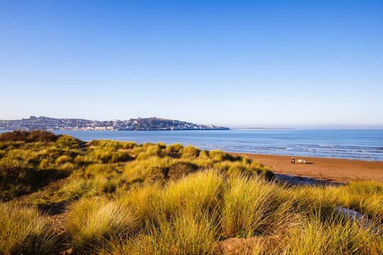 Fishing village Appledore in the distance, photographed from Instow in North Devon,