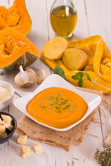 Pumpkin cream soup.	
