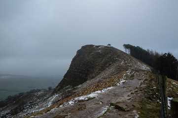 A shot of Back Tor in the snow, in the Hope Valley, Peak District, UK