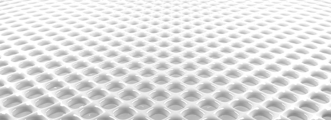 Glossy white metal grid background, 3d rendering
