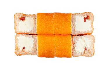 sushi rolls isolated on white background