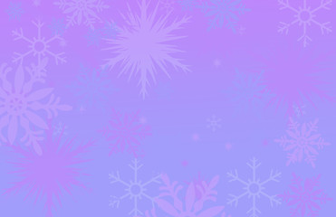 Obraz na płótnie Canvas Background for photoshop. Texture with snowflakes of different sizes. Gentle pastel colors on on the pattern.