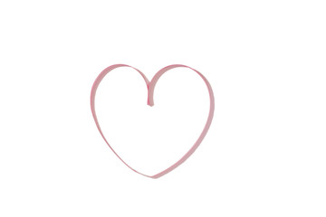 ribbon heart symbol, heart shape. cardiology concept, healthy heart