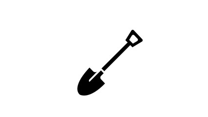 Shovel, spade icon isolated on white background