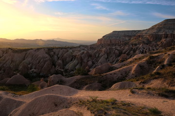 Cappadocia region in Turkey, is famous for such stones shaped by time and wind effects..Its places name Red Valley