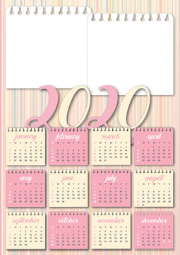 baby girl calendar 2020