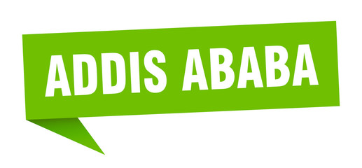 Addis Ababa sticker. Green Addis Ababa signpost pointer sign