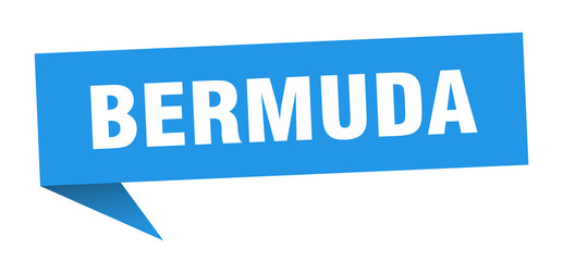 Bermuda sticker. Blue Bermuda signpost pointer sign