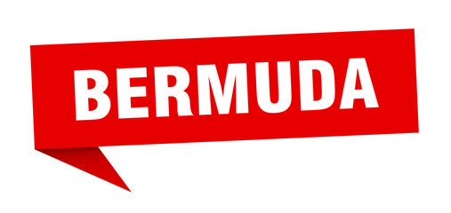 Bermuda sticker. Red Bermuda signpost pointer sign