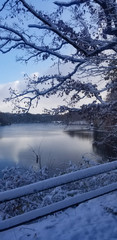 winter landscape with lake