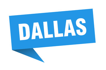 Dallas sticker. Blue Dallas signpost pointer sign
