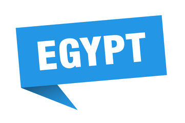 Egypt sticker. Blue Egypt signpost pointer sign