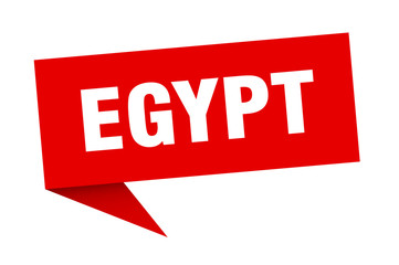 Egypt sticker. Red Egypt signpost pointer sign