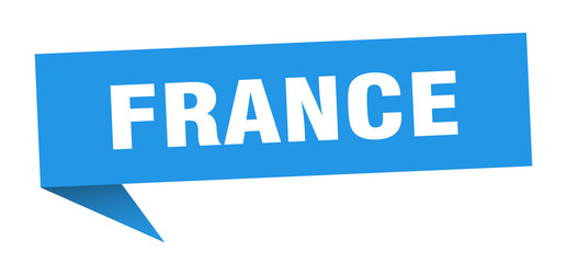 France sticker. Blue France signpost pointer sign
