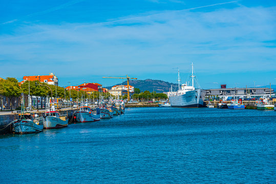 Gil Eannes rescue ship moored at Viana do Castelo in Portugal