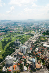 Aerial view of Subang City Kuala Lumpur Malaysia