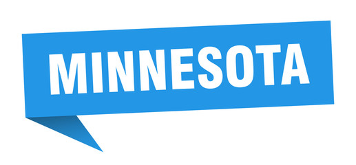 Minnesota sticker. Blue Minnesota signpost pointer sign
