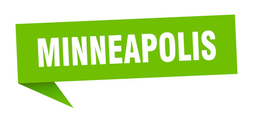 Minneapolis sticker. Green Minneapolis signpost pointer sign