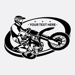 simple motocross logo design