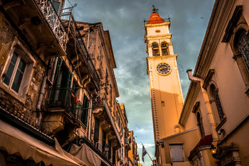 old clock tower spiridon church
