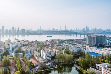The skyline along the Yangtze River in Wuhan, Hubei, China © Govan