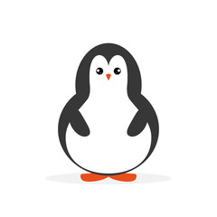 Cute cartoon penguin for Merry Christmas and New Year’s celebration vector illustration.