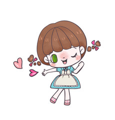 女の子キャラクター投げキス