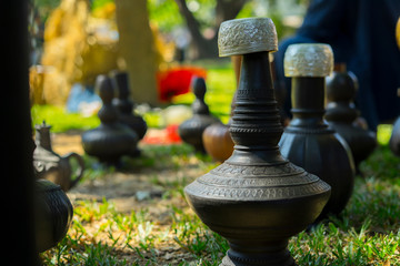 Jars and antique terracotta vases, primitive caramic Southeast Asian