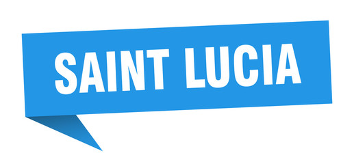 Saint Lucia sticker. Blue Saint Lucia signpost pointer sign