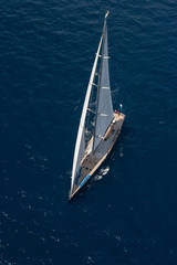 Sailing. Saling boat. Superyacht. Palma Cup. Palma de Mallorca. Spain. Mediterranean Sea