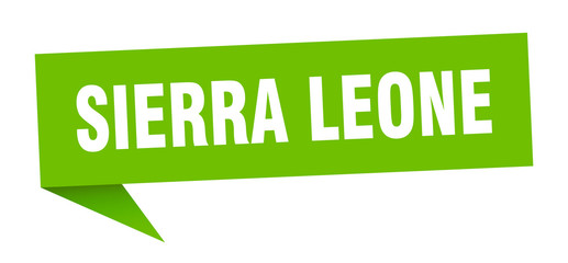 Sierra Leone sticker. Green Sierra Leone signpost pointer sign