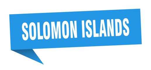Solomon Islands sticker. Blue Solomon Islands signpost pointer sign