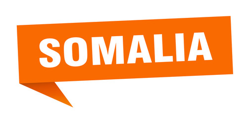 Somalia sticker. Orange Somalia signpost pointer sign