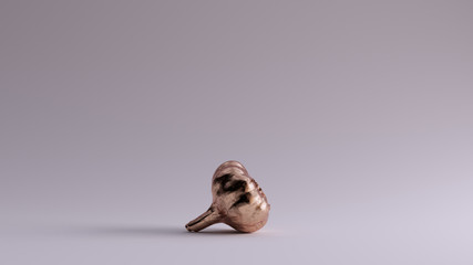 Bronze Gourmet Garlic Bulb 3d illustration 3d rendering	