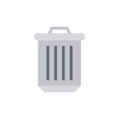 Dustbin Vector Flat Illustration. Pixel perfect Icon Style.