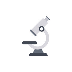 Microscope Vector Flat Illustration. Pixel perfect Icon Style.
