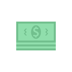 Paper Money Vector Flat Illustration. Pixel perfect Icon Style.