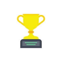 Trophy Vector Flat Illustration. Pixel perfect Icon Style.